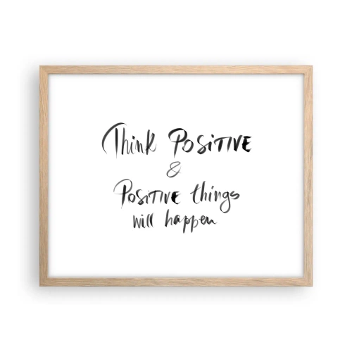 Poster in einem Rahmen aus heller Eiche - Wie soll man leben? - 50x40 cm