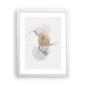 Poster in einem weißen Rahmen - Luftperlen - 30x40 cm