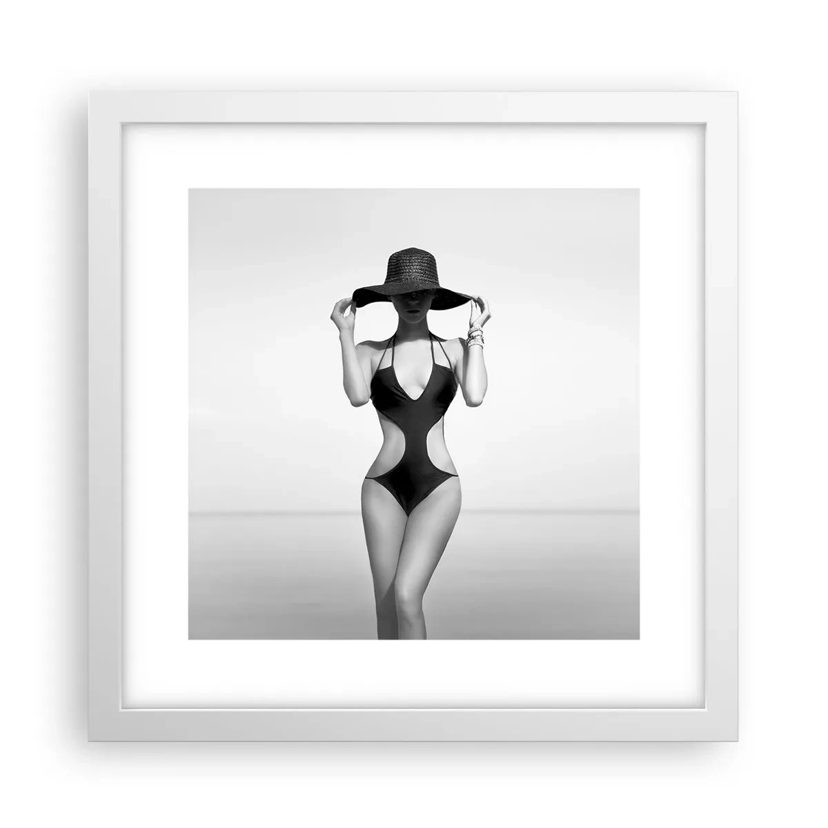 Poster in einem weißen Rahmen - Mein Name ist: Eleganz - 30x30 cm