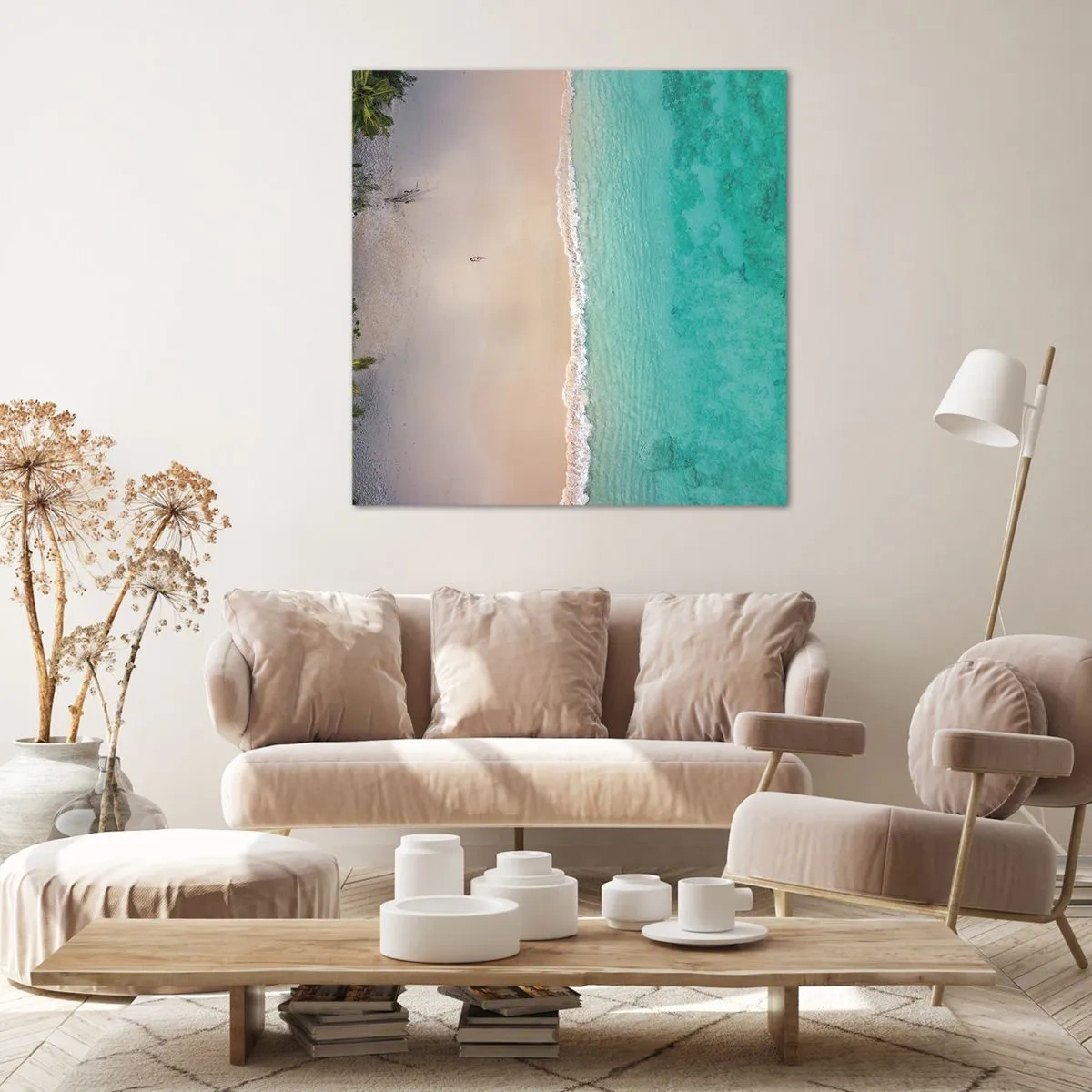 Bild auf Leinwand - Leinwandbild - Paradiesstrand - 60x60 cm