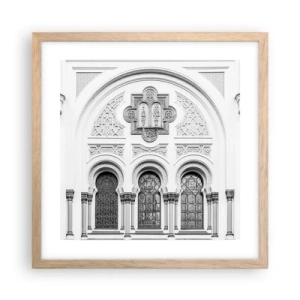 Poster in einem Rahmen aus heller Eiche - An der Grenze der Kulturen - 40x40 cm