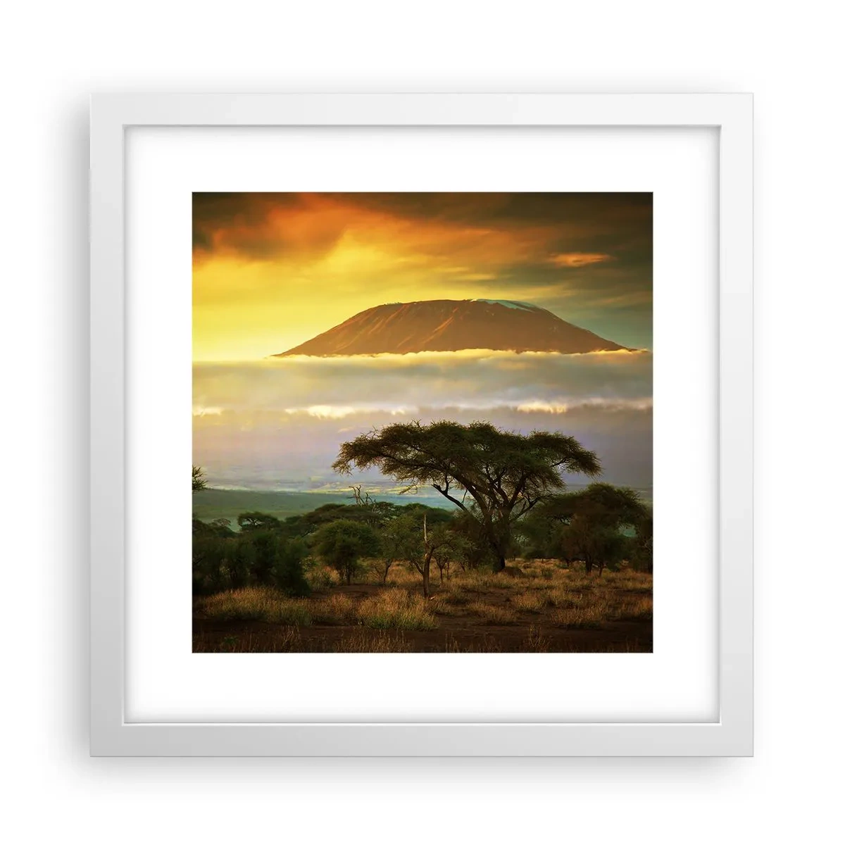 Poster in einem weißen Rahmen - Ein Reisetraum - 30x30 cm