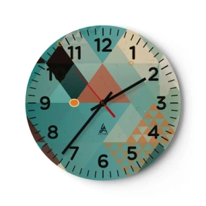 Wanduhr - Glasuhr - Einheit der Vielheit, Vielheit der Einheit - 30x30 cm