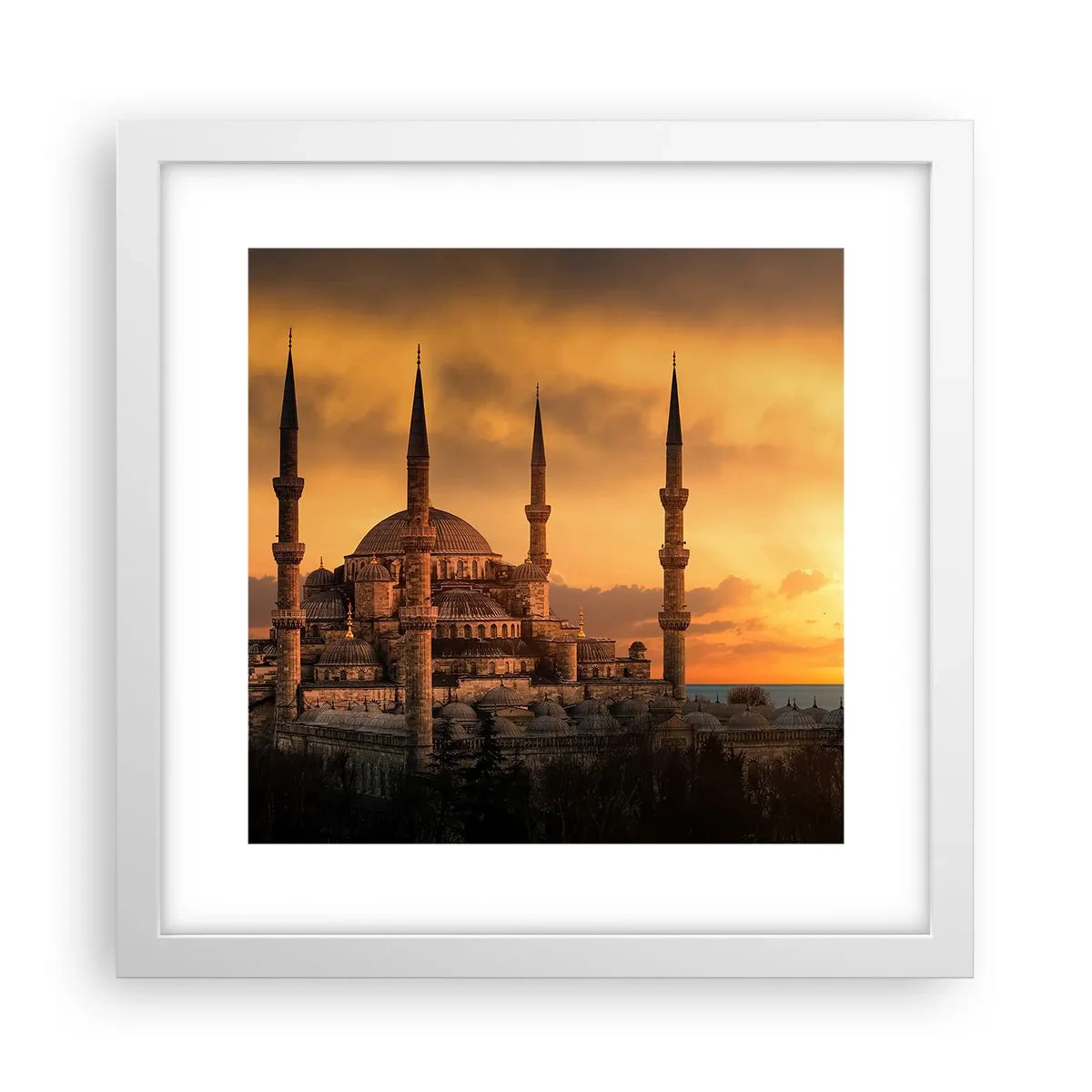 Poster in einem weißen Rahmen - Gott ist großartig - 30x30 cm