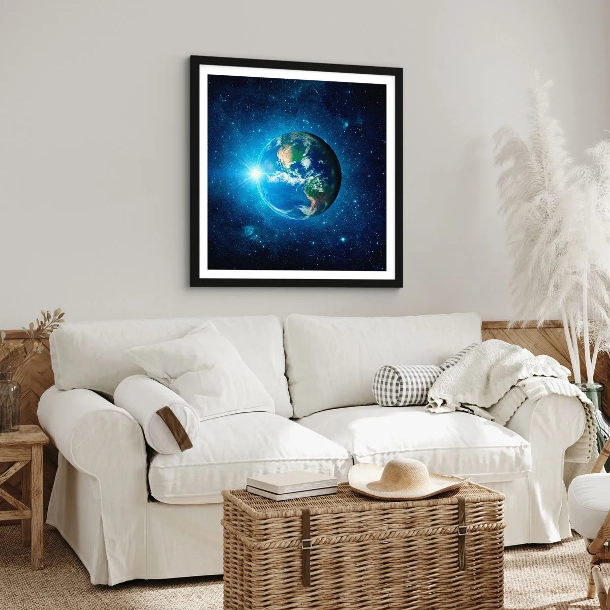 Poster in einem schwarzem Rahmen - Wir sind im Himmel - 30x30 cm