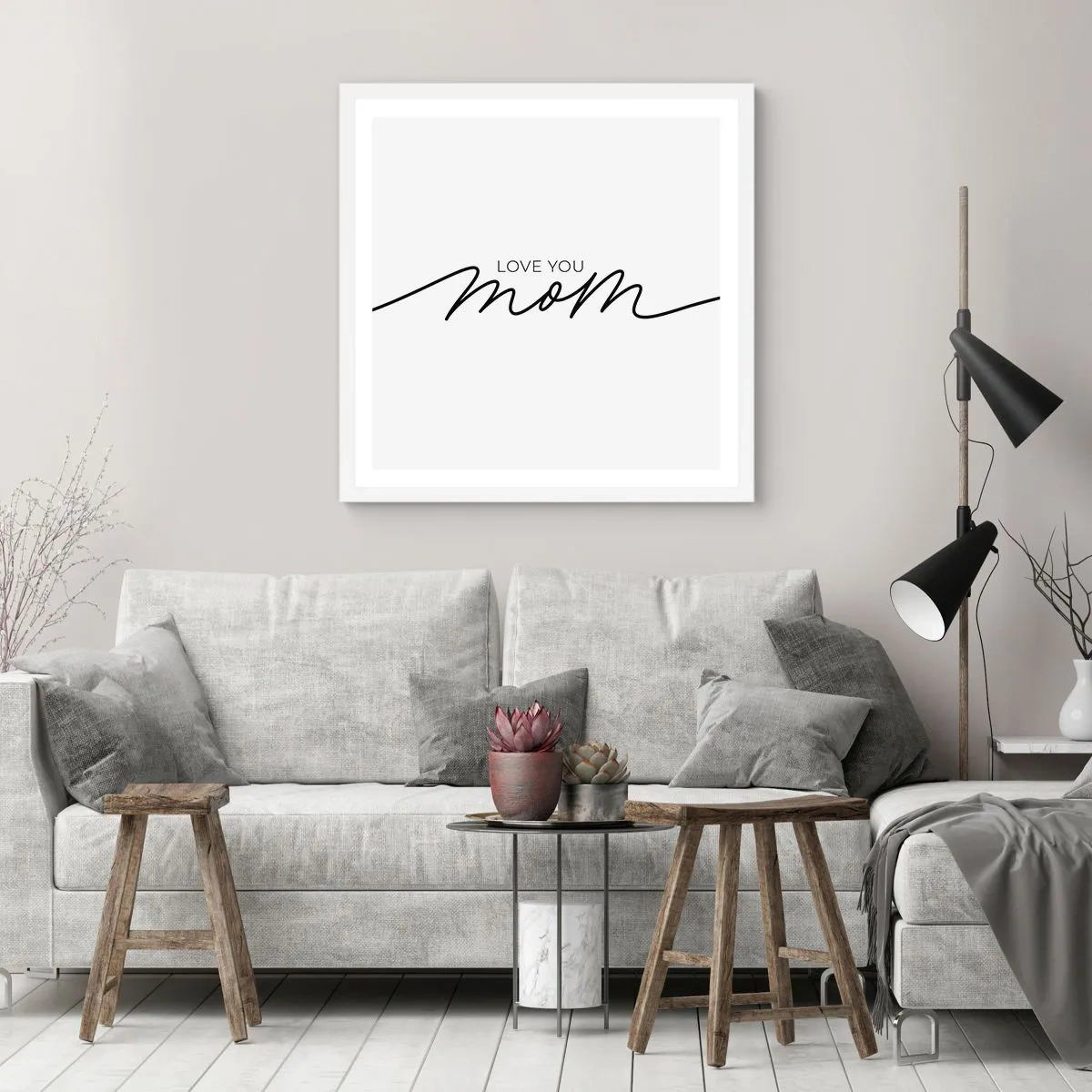 Poster in einem weißen Rahmen - Große Emotionen - 30x30 cm