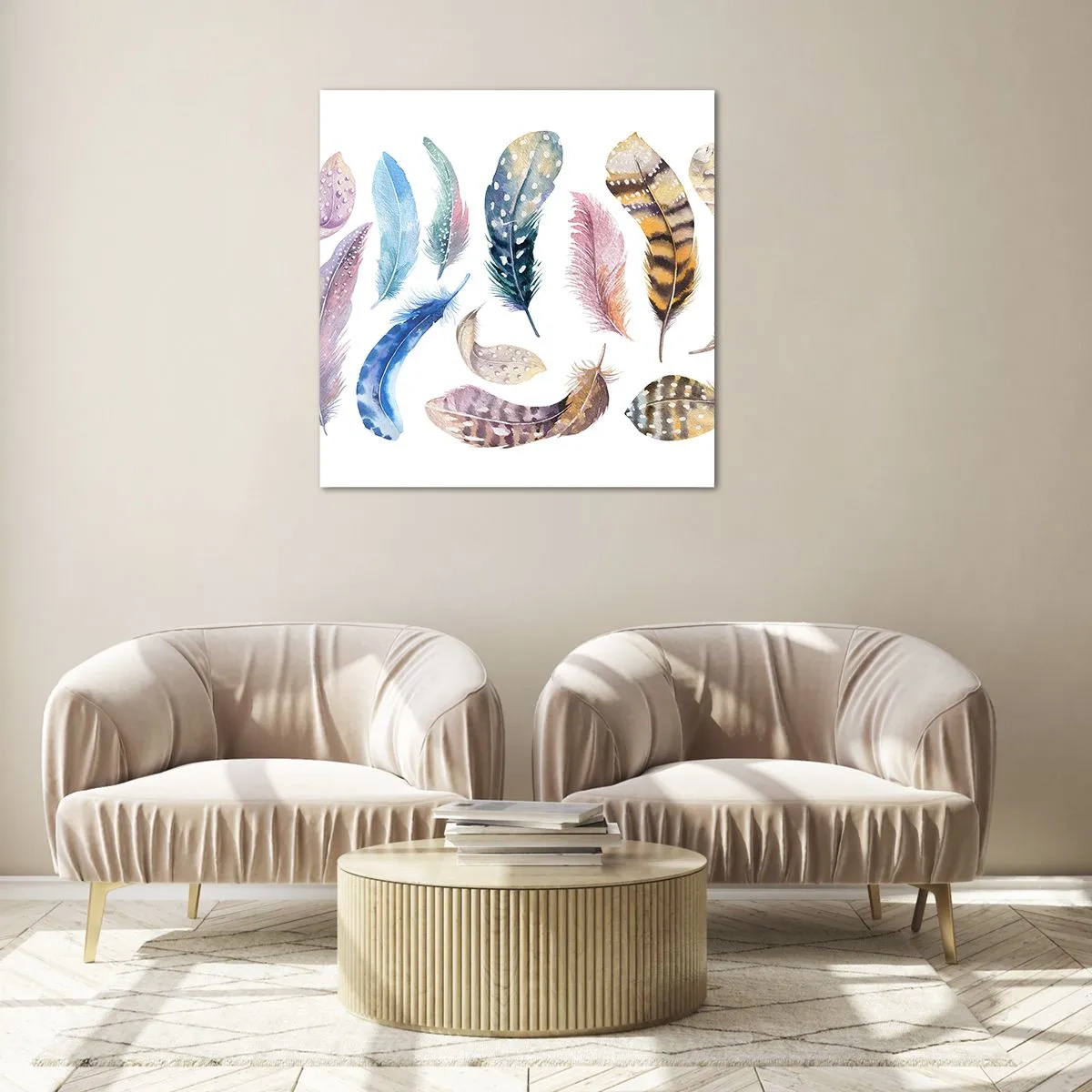 Glasbild - Bild auf glas - Hell, bunt und bunt - 60x60 cm