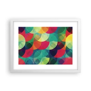 Poster in einem weißen Rahmen - Aufstieg zum Regenbogen - 40x30 cm