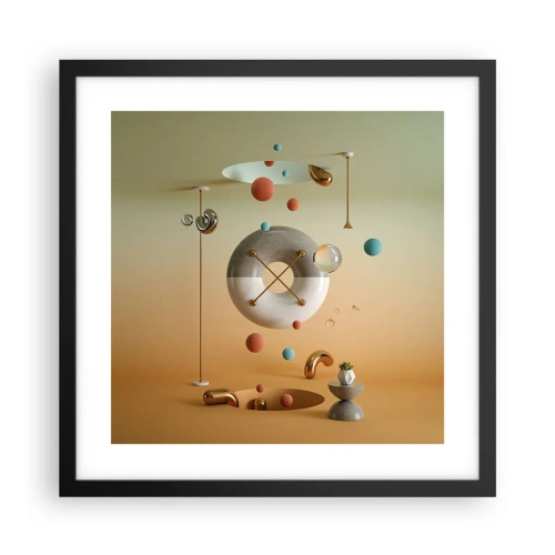 Poster in einem schwarzem Rahmen - Alles kann passieren - 40x40 cm