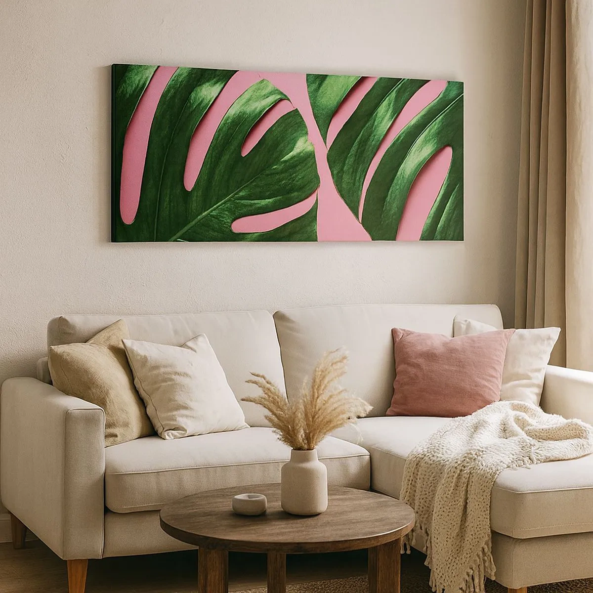 Bild auf Leinwand - Leinwandbild - Rendezvous im Grünen - 100x40 cm