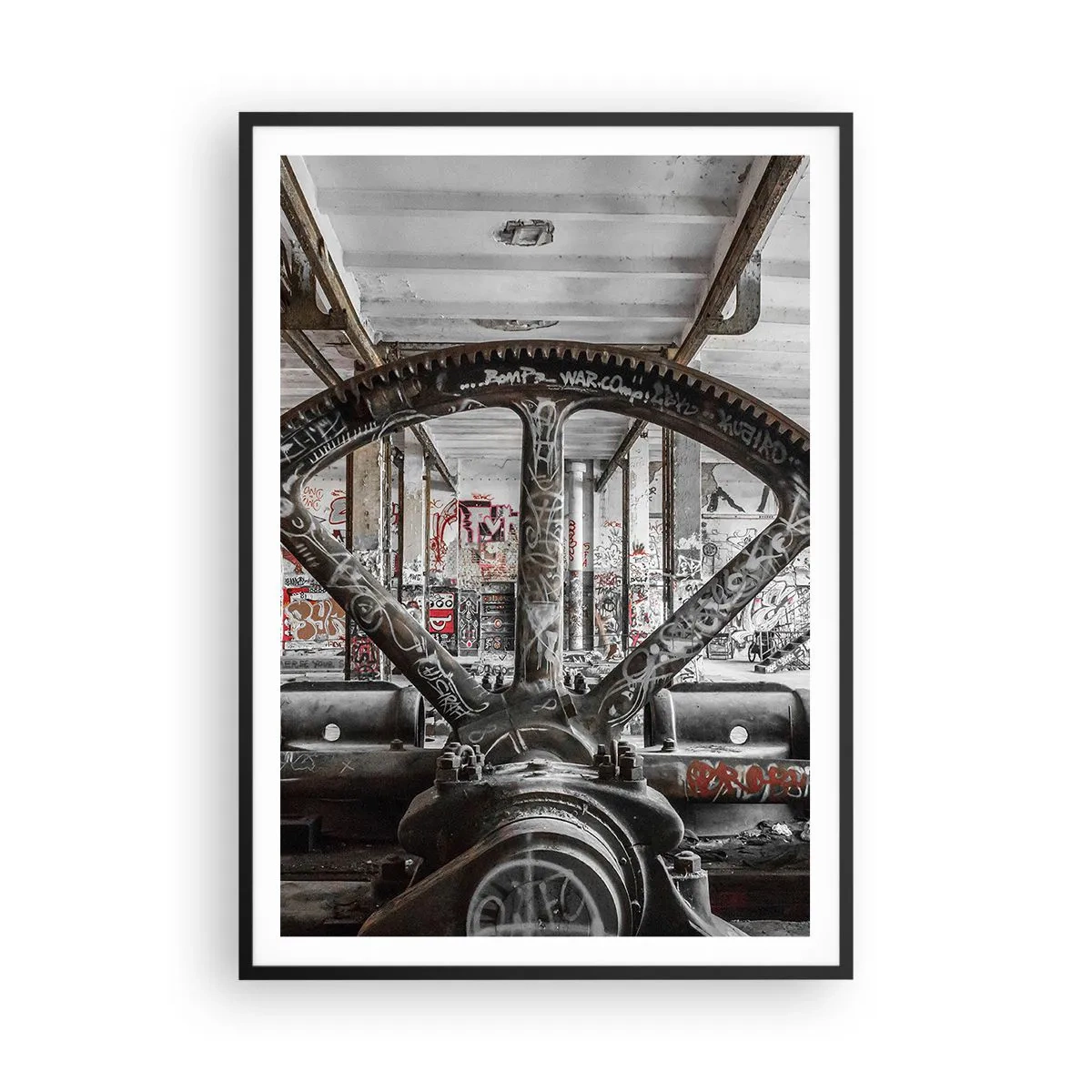 Poster in einem schwarzem Rahmen - Das geheime Leben der Fabrik - 70x100 cm