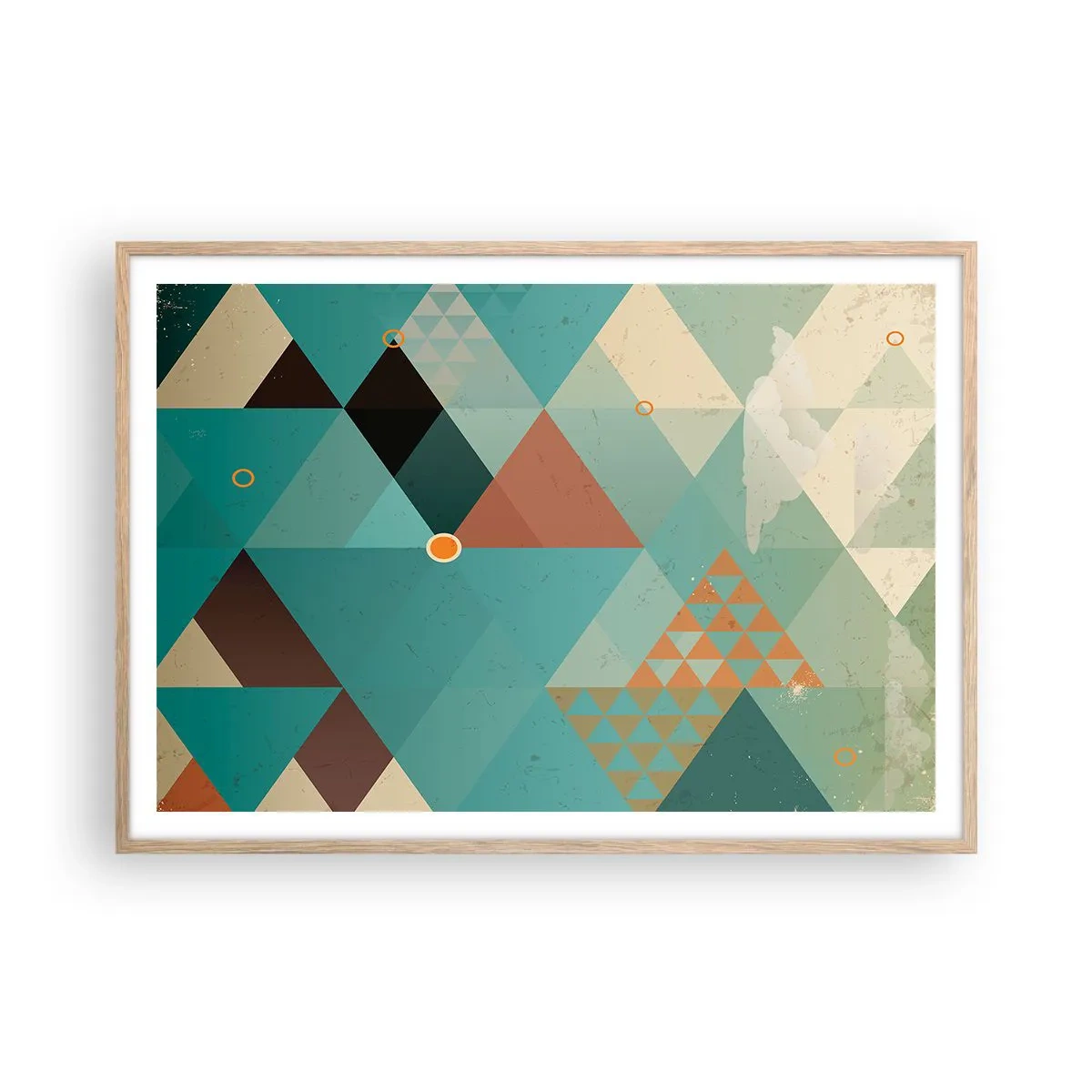 Poster in einem Rahmen aus heller Eiche - Einheit der Vielheit, Vielheit der Einheit - 100x70 cm