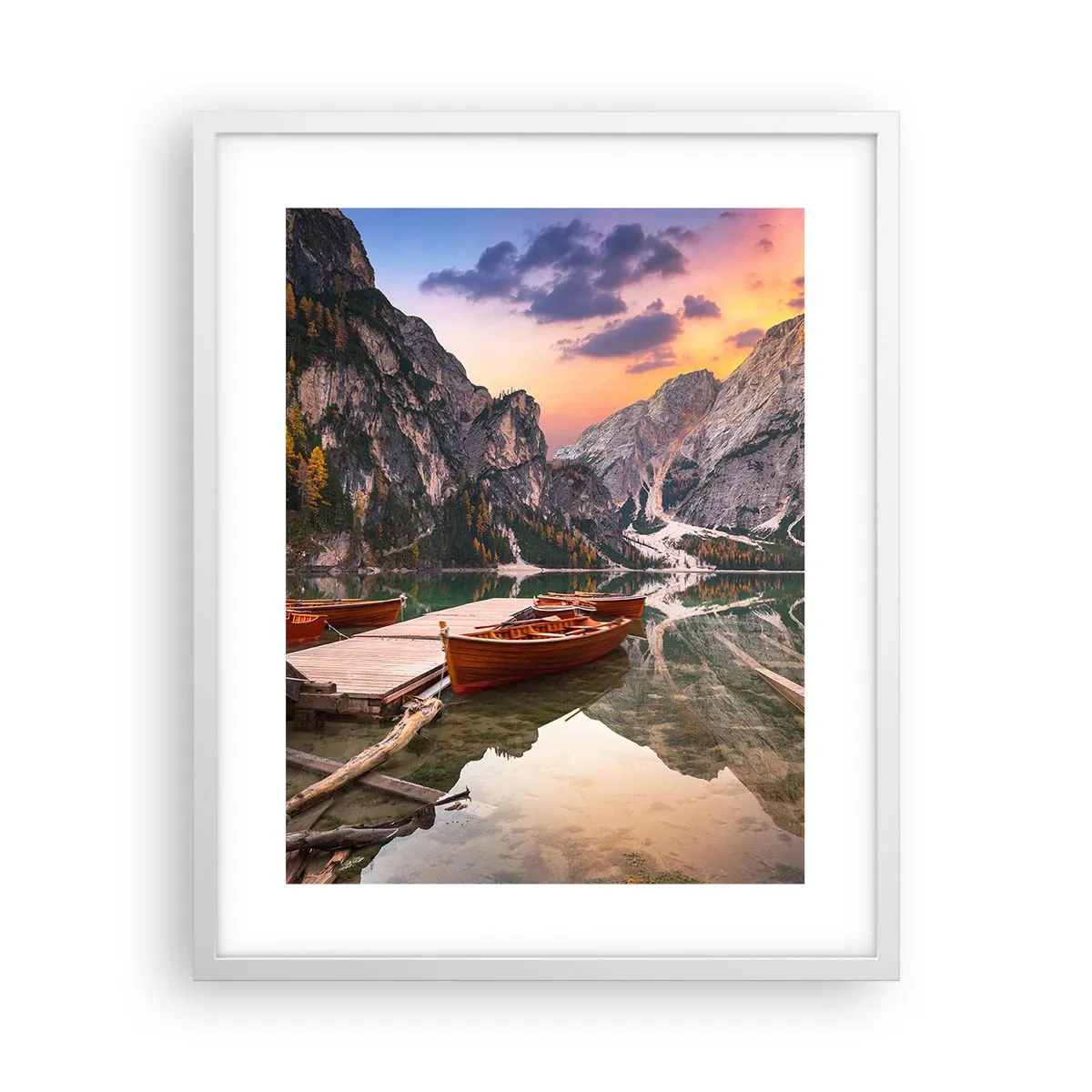 Poster in einem weißen Rahmen - Versprechen des Tages - 40x50 cm