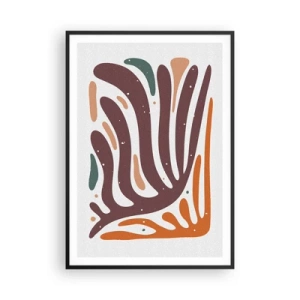 Poster in einem schwarzem Rahmen - Strahlende organische Komposition - 70x100 cm