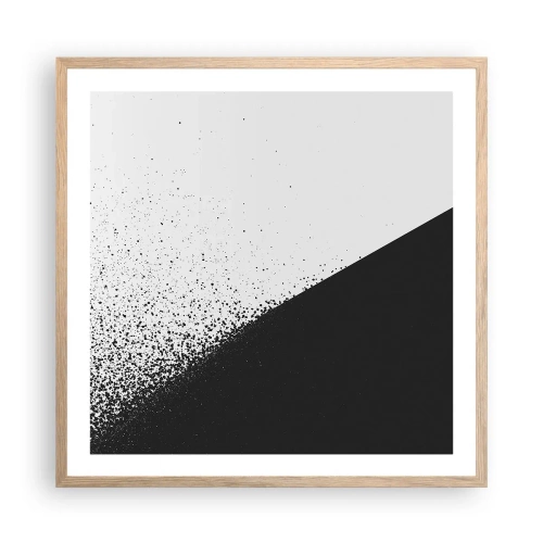 Poster in einem Rahmen aus heller Eiche - Immer schneller, immer mehr - 60x60 cm