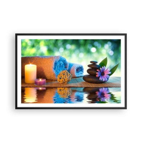 Poster in einem schwarzem Rahmen - Zeit für den Körper - 91x61 cm