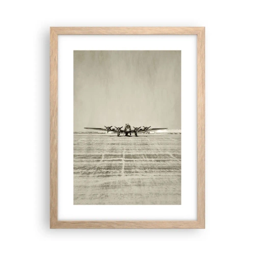 Poster in einem Rahmen aus heller Eiche - Wie immer bereit - 30x40 cm