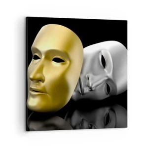 Bild auf Leinwand - Leinwandbild - Das Leben ist wie ein Theater - 50x50 cm