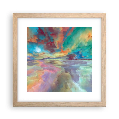 Poster in einem Rahmen aus heller Eiche - Zwei Himmel - 30x30 cm