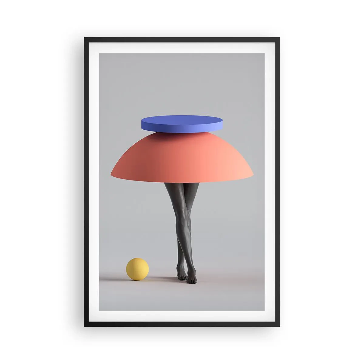 Poster in einem schwarzem Rahmen - Surrealistische Komposition - 61x91 cm