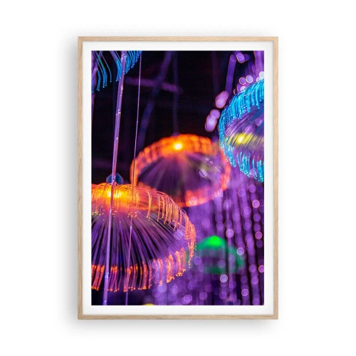 Poster in einem Rahmen aus heller Eiche - Lichtbrunnen - 70x100 cm