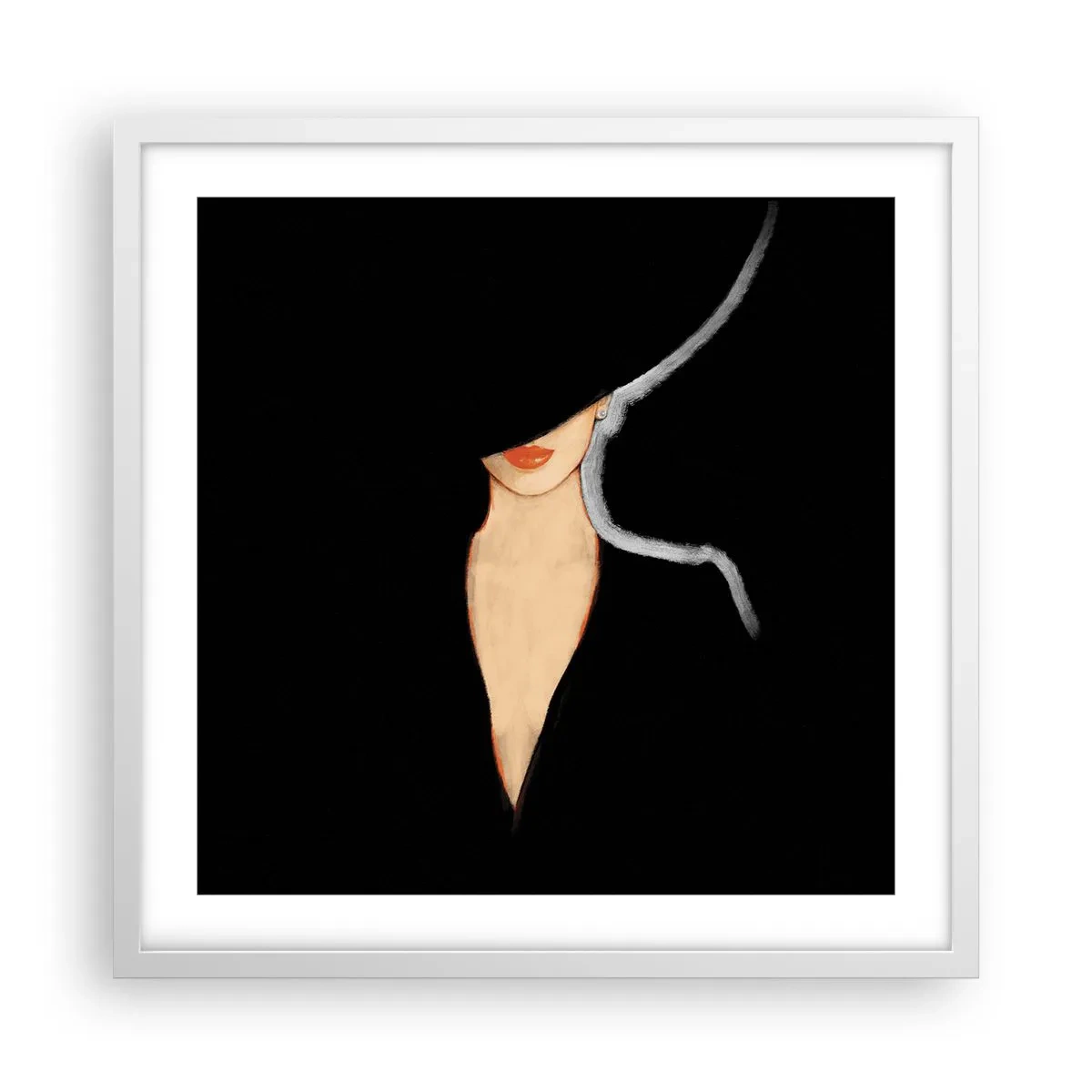 Poster in einem weißen Rahmen - Eleganz und Stil - 50x50 cm
