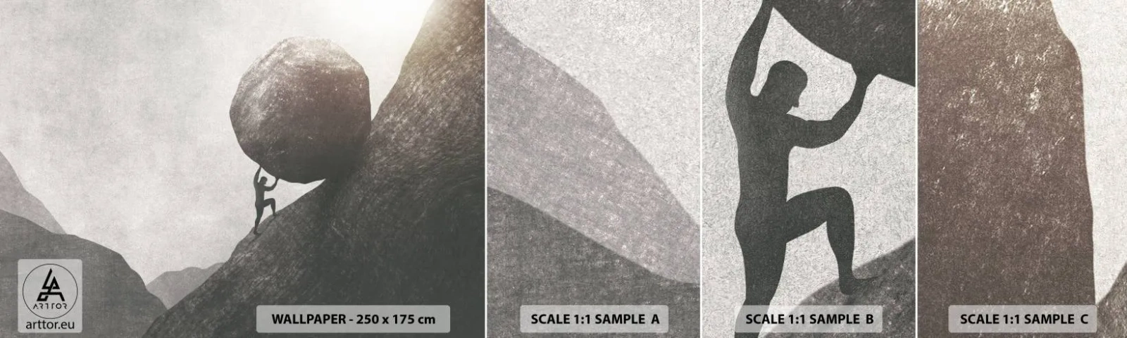 Fototapetenmuster Standard Eco - Ich glaube wider alle Hoffnung - Abstraktion, Stück, Gewalt - 100x30 cm