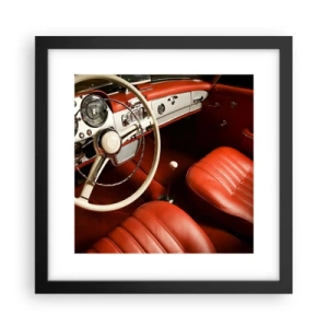 Poster in einem schwarzem Rahmen - Luxus im Vintagestil - 30x30 cm