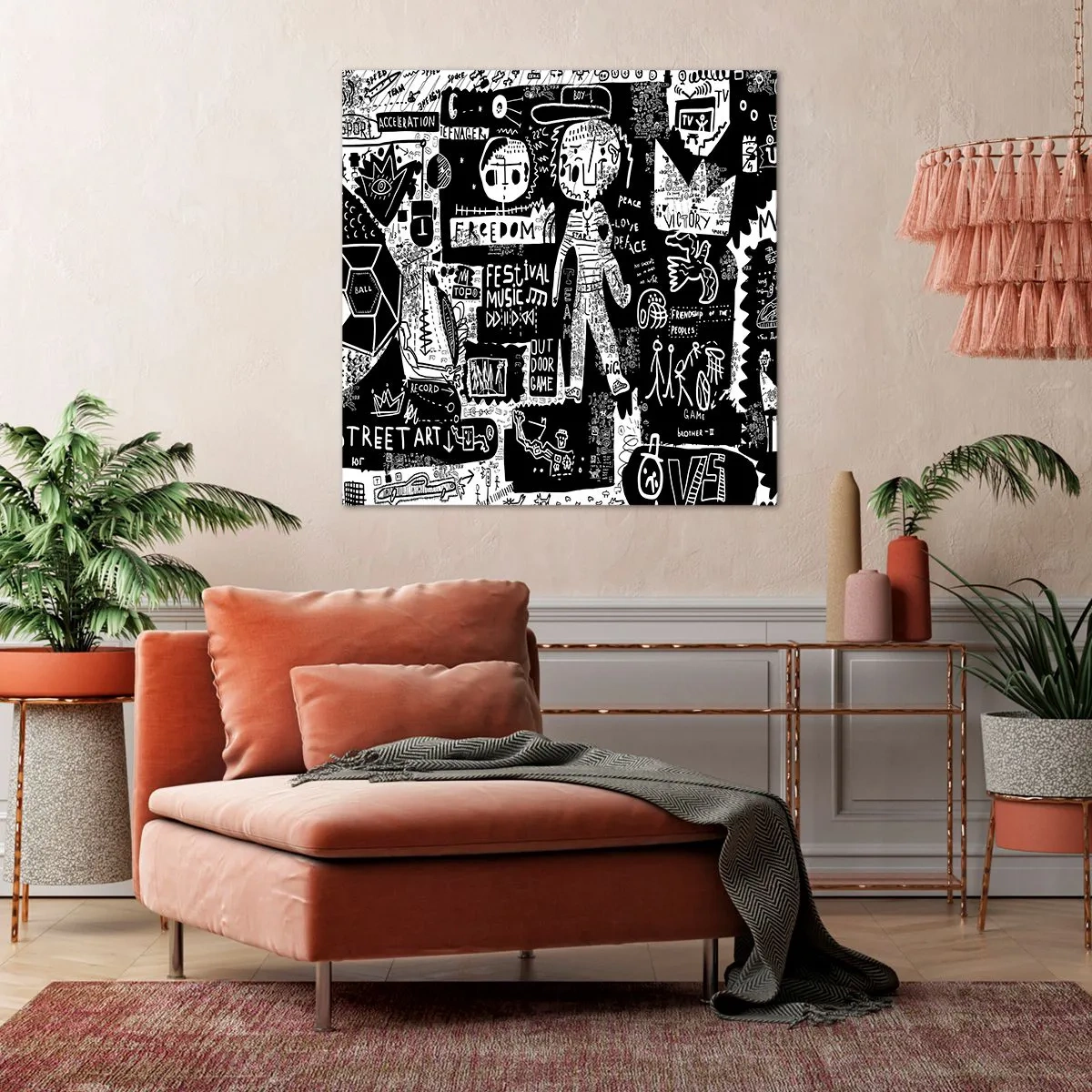 Bild auf Leinwand - Leinwandbild - Spirituelle Jugend des Gesetzes und der Freude - 50x50 cm