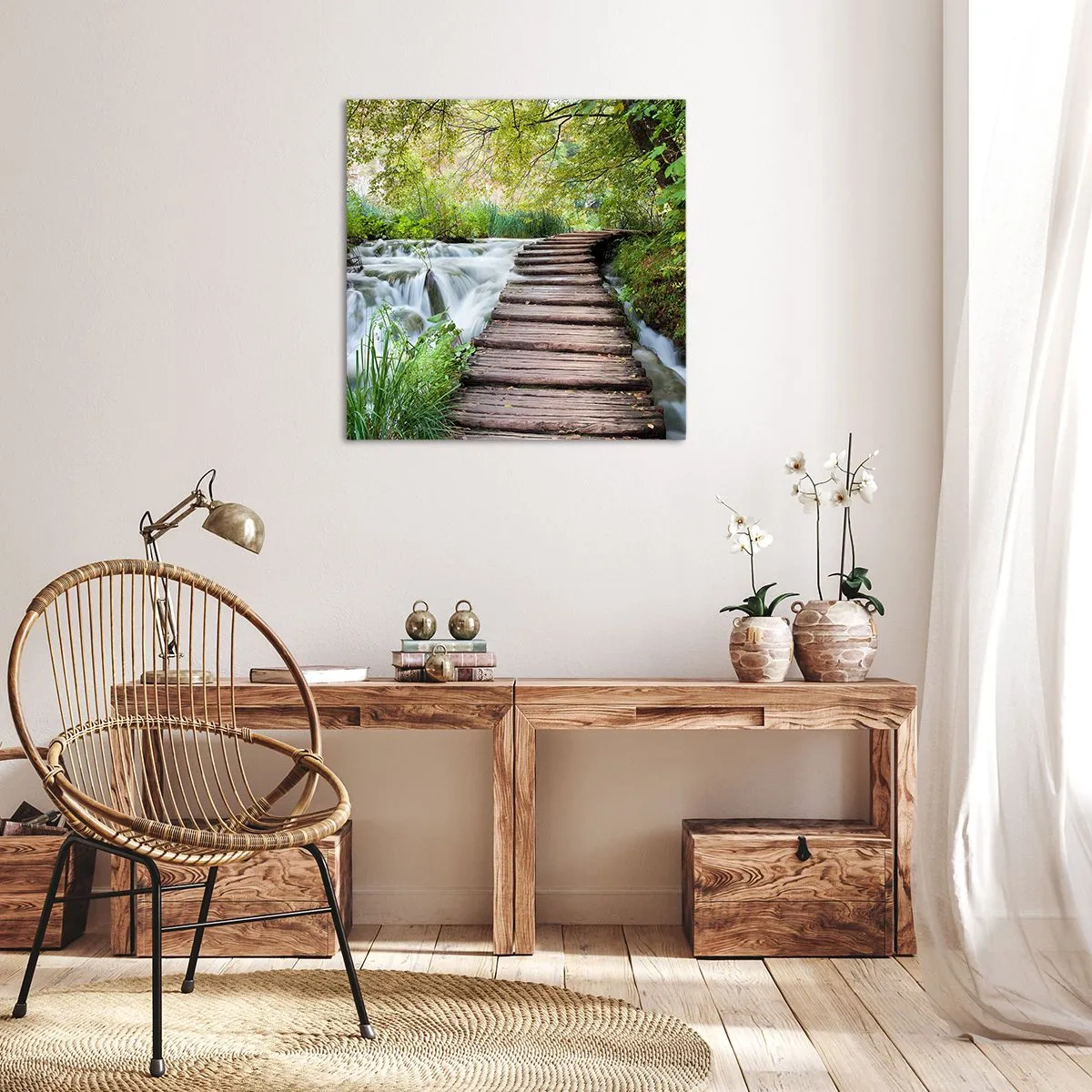 Bild auf Leinwand - Leinwandbild - Das Wasser ist überhaupt nicht ruhig - 70x70 cm