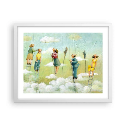 Poster in einem weißen Rahmen - Hinter deinem Traum - 50x40 cm