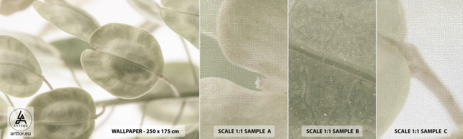 Fototapeten Muster Premium Canvas - Am Anfang waren Blätter... - Blumen, Ruhig, Blätter - 100x30 cm