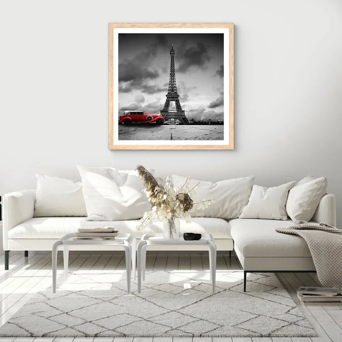 Poster in einem Rahmen aus heller Eiche - Vor nicht allzu langer Zeit in Paris - 30x30 cm