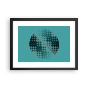 Poster in einem schwarzem Rahmen - Kreis – eine geometrische Variante - 40x30 cm