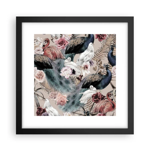 Poster in einem schwarzem Rahmen - Im Schlossgarten - 30x30 cm