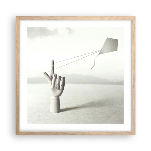 Poster in einem Rahmen aus heller Eiche - Kraftprobe - 50x50 cm