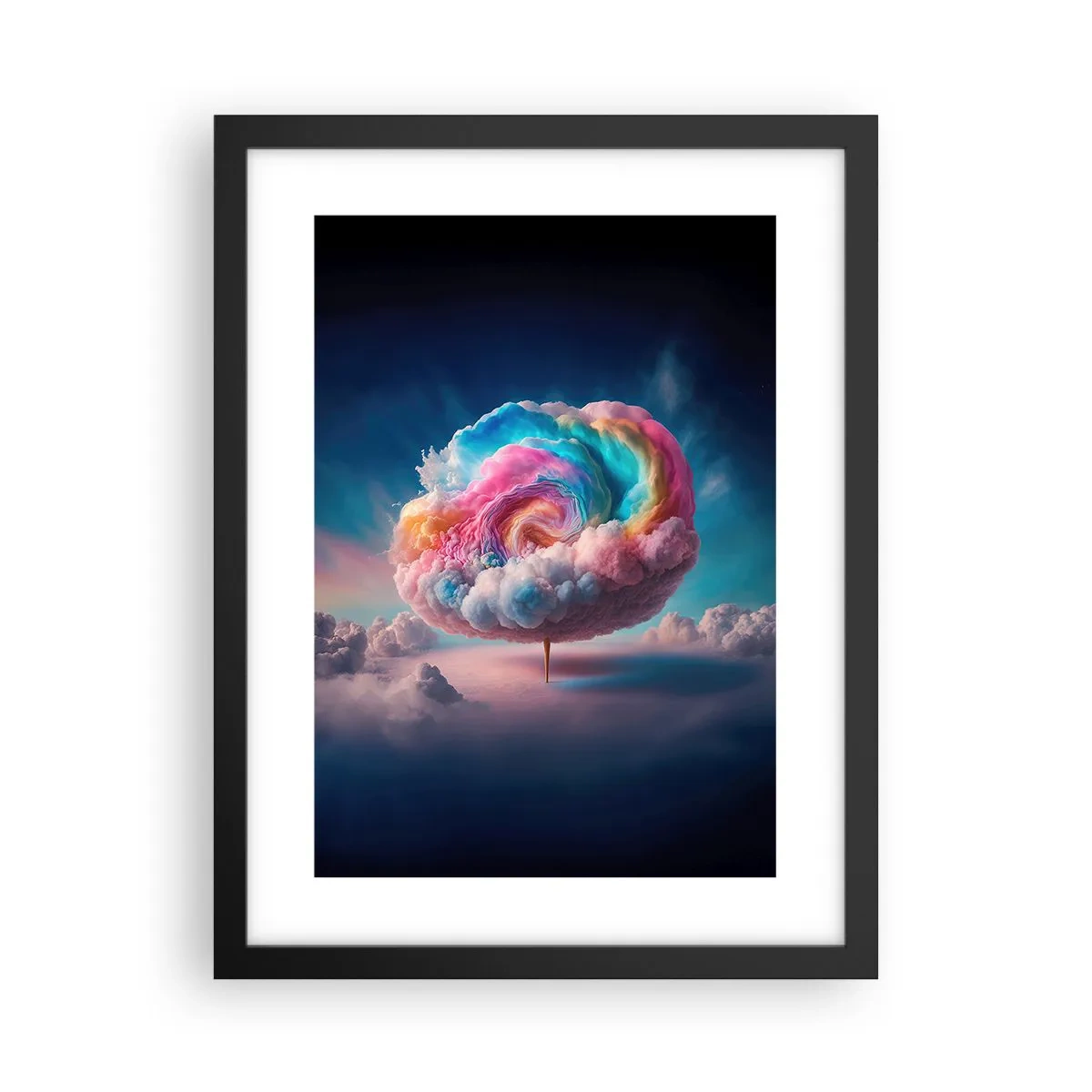 Poster in einem schwarzem Rahmen - Traum von einem Vergnügungspark - 30x40 cm