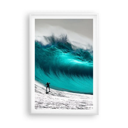 Poster in einem weißen Rahmen - Herausforderung angenommen - 61x91 cm