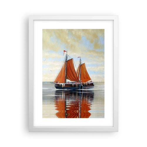 Poster in einem weißen Rahmen - Hey, Segel, Matrose ... - 30x40 cm