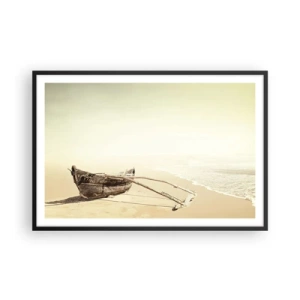 Poster in einem schwarzem Rahmen - Erinnerung an die Südsee - 91x61 cm