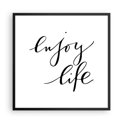 Poster in einem schwarzem Rahmen - Nichts hinzufügen… - 60x60 cm