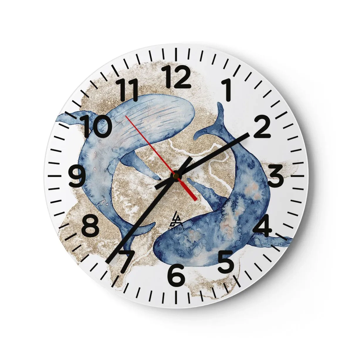 Wanduhr - Glasuhr - Freundschaft oder Liebe? - 40x40 cm
