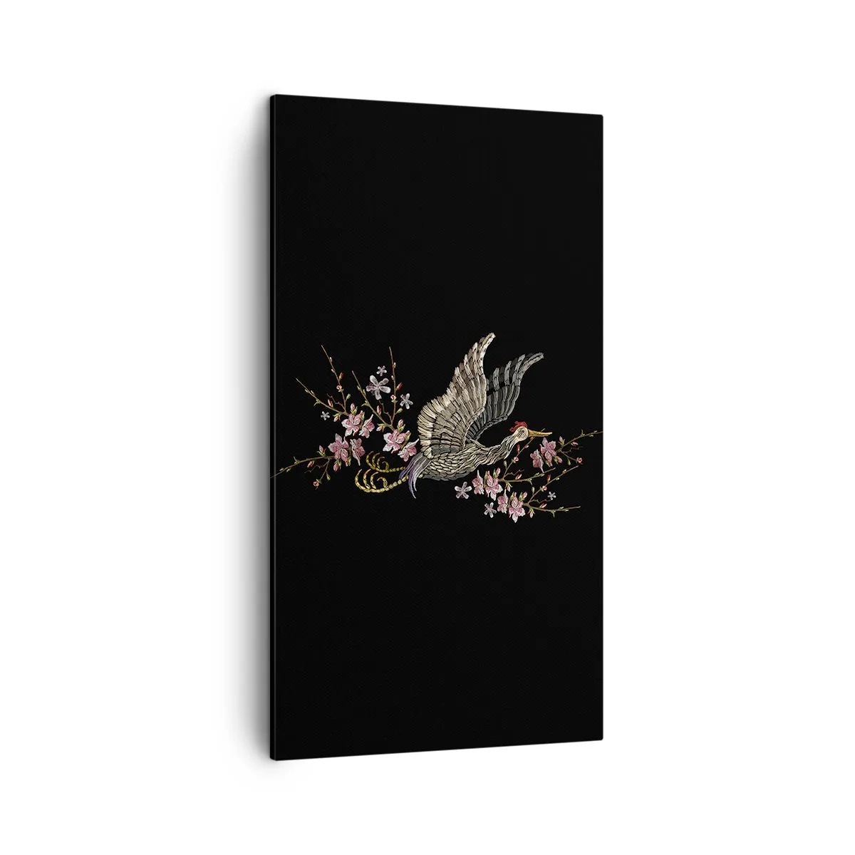 Bild auf Leinwand - Leinwandbild - Exotischer gestickter Vogel - 45x80 cm