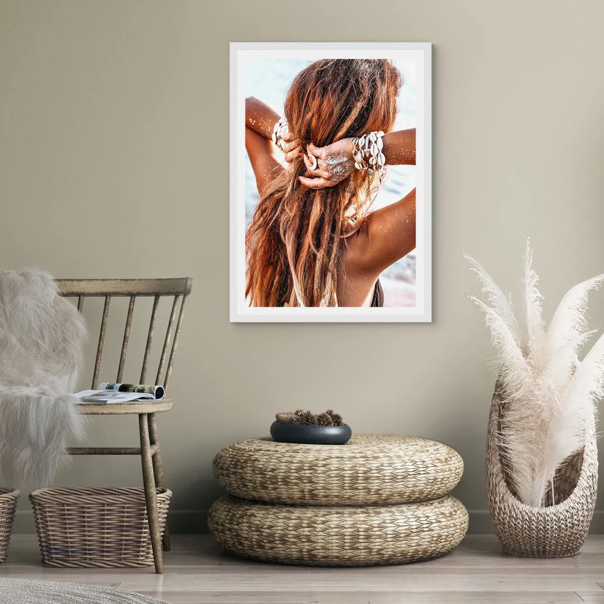 Poster in einem weißen Rahmen - Eine Schwester von Wasser und Sonne - 50x70 cm