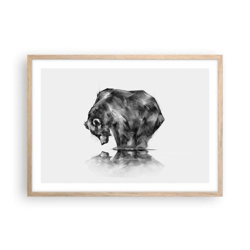 Poster in einem Rahmen aus heller Eiche - Schön, jemanden in der Nähe zu sehen - 70x50 cm