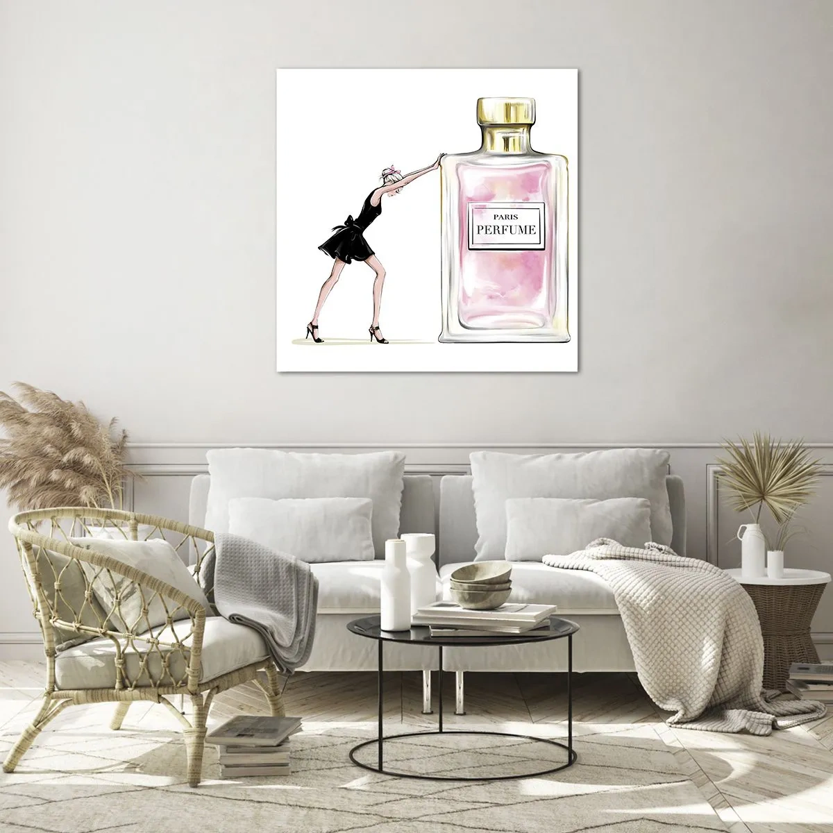 Glasbild - Bild auf glas - Essenz der Weiblichkeit - 40x40 cm