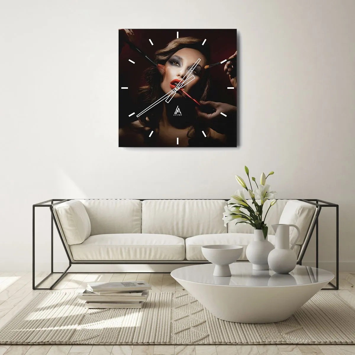 Wanduhr - Glasuhr - Verträumt schön - 40x40 cm