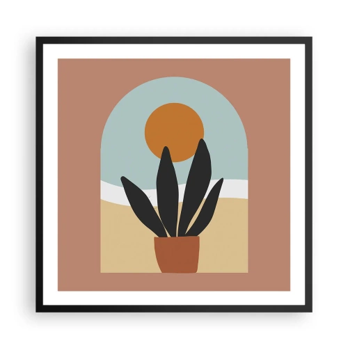 Poster in einem schwarzem Rahmen - Kleine Freuden - 60x60 cm