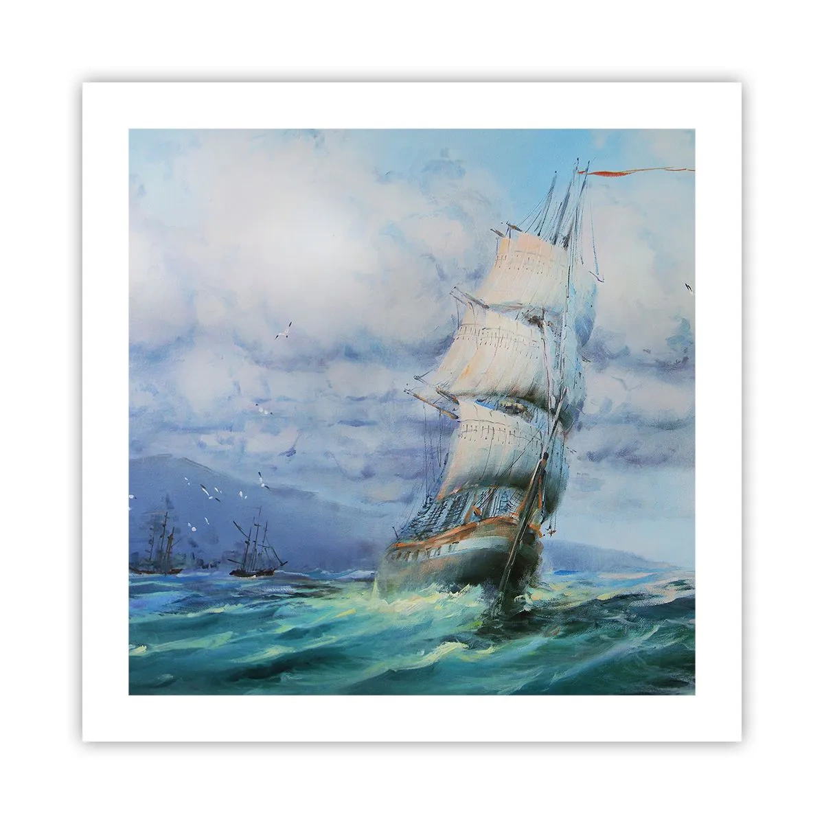 Poster - Guter Wind - 50x50 cm