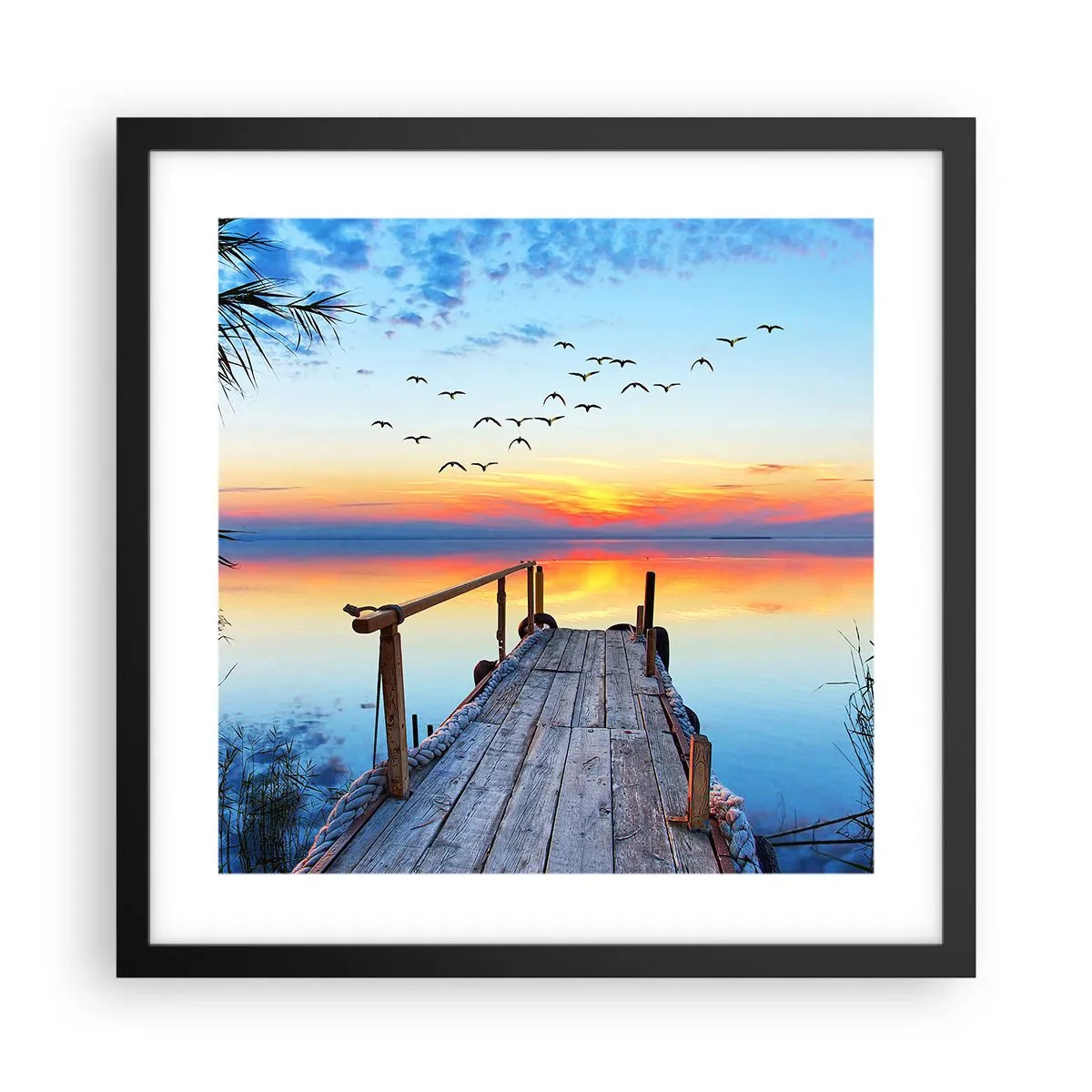 Poster in einem schwarzem Rahmen - Es ist Zeit, zurückzukehren ... - 40x40 cm